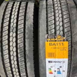 لاستیک خودرو بلک لاین مدل BA111 (گل جلو، چهار خط) سایز 7.50R16