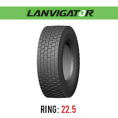 لاستیک خودرو لنویگاتور مدل D318 (گل عقب، پهن) سایز 315/80R22.5